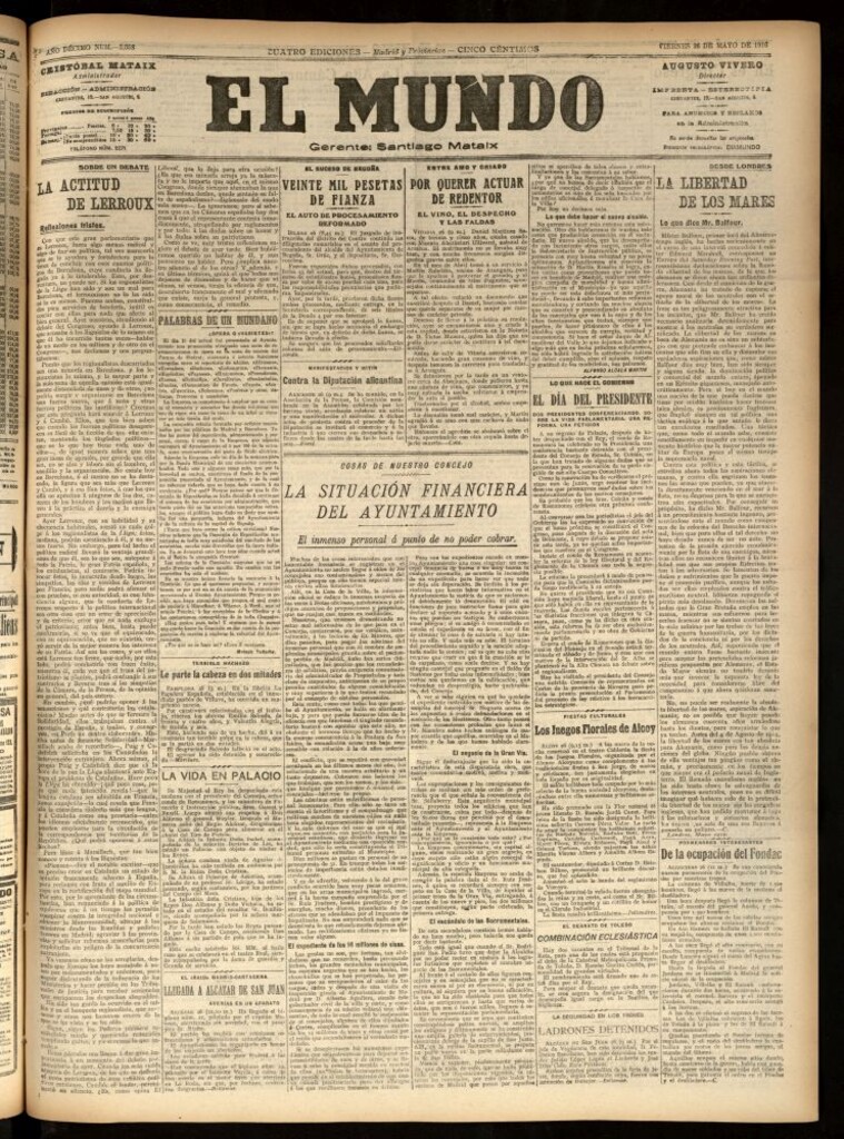 Miniatura de El Mundo del 26 de mayo de 1916