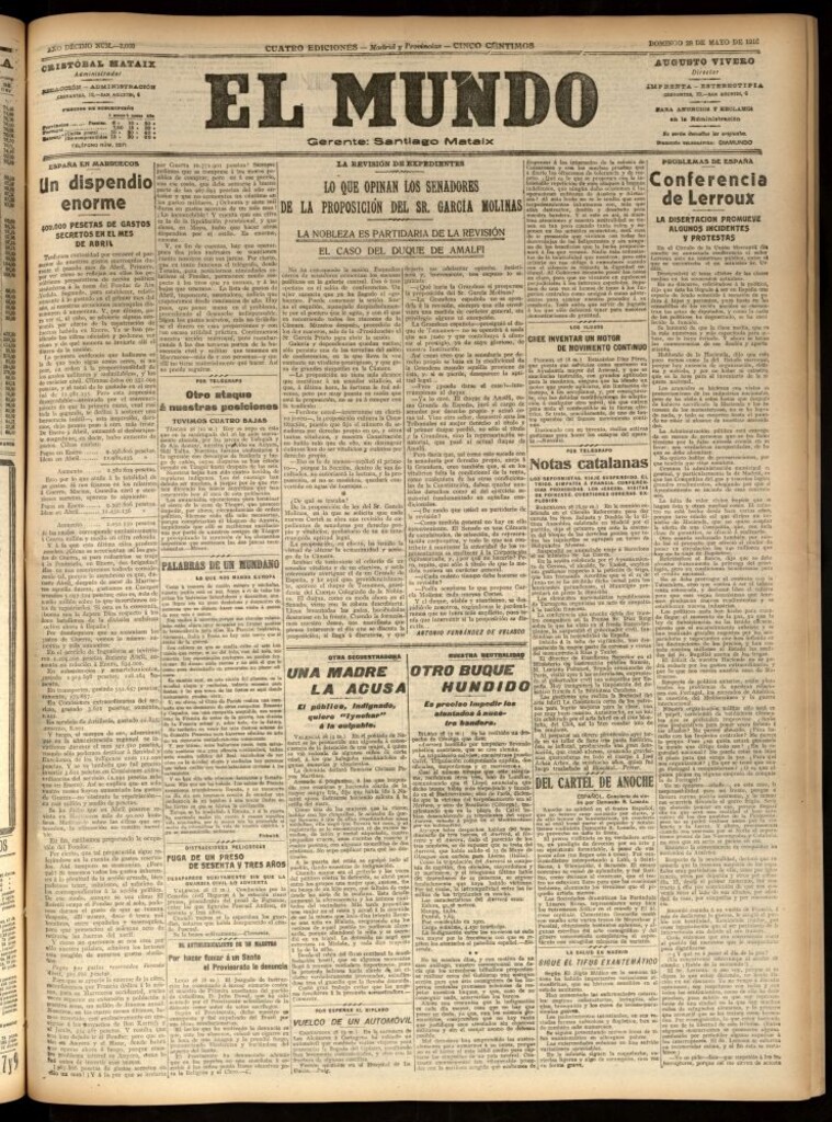Miniatura de El Mundo del 28 de mayo de 1916