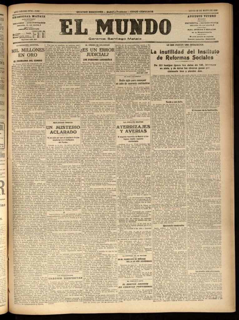 Miniatura de El Mundo del 29 de mayo de 1916