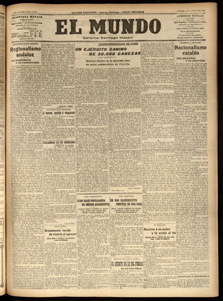 Miniatura de El Mundo del 1 de junio de 1916
