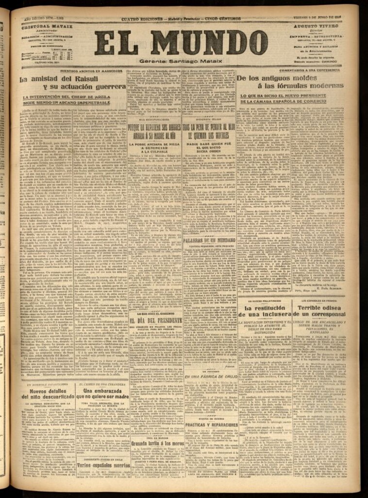 Miniatura de El Mundo del 2 de junio de 1916