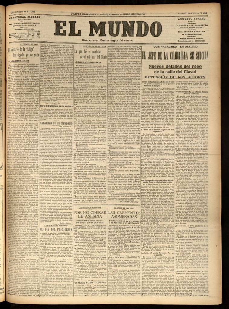 Miniatura de El Mundo del 13 de junio de 1916