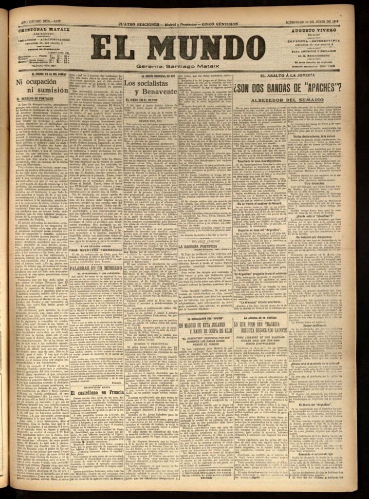 Miniatura de El Mundo del 14 de junio de 1916