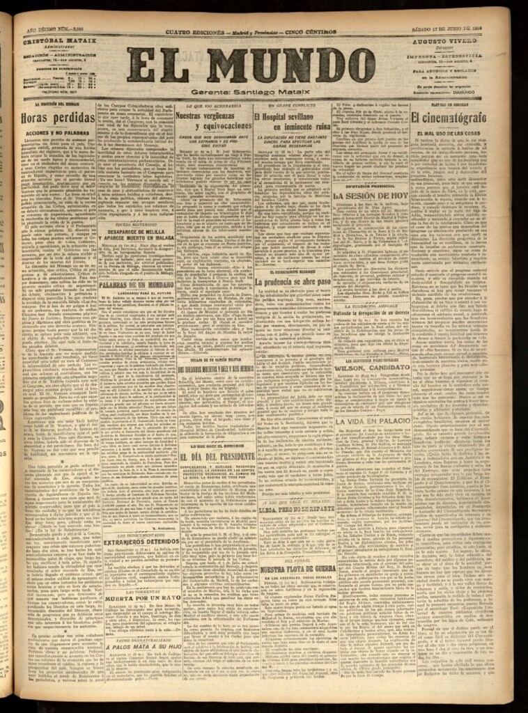 Miniatura de El Mundo del 17 de junio de 1916