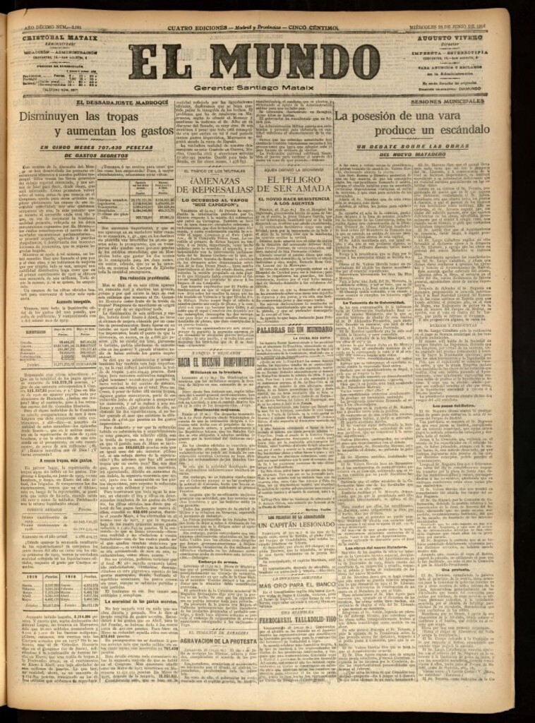 Miniatura de El Mundo del 28 de junio de 1916