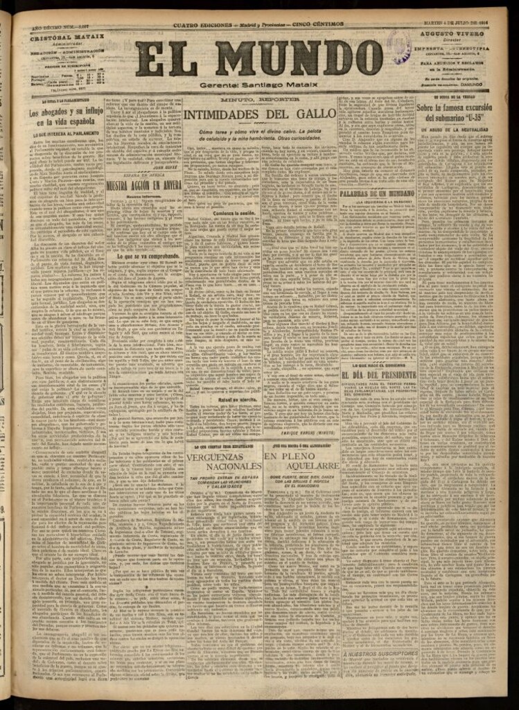 Miniatura de El Mundo del 4 de julio de 1916