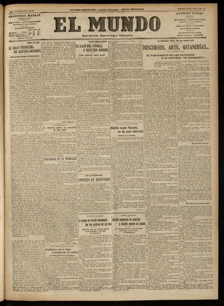 Miniatura de El Mundo del 7 de julio de 1916