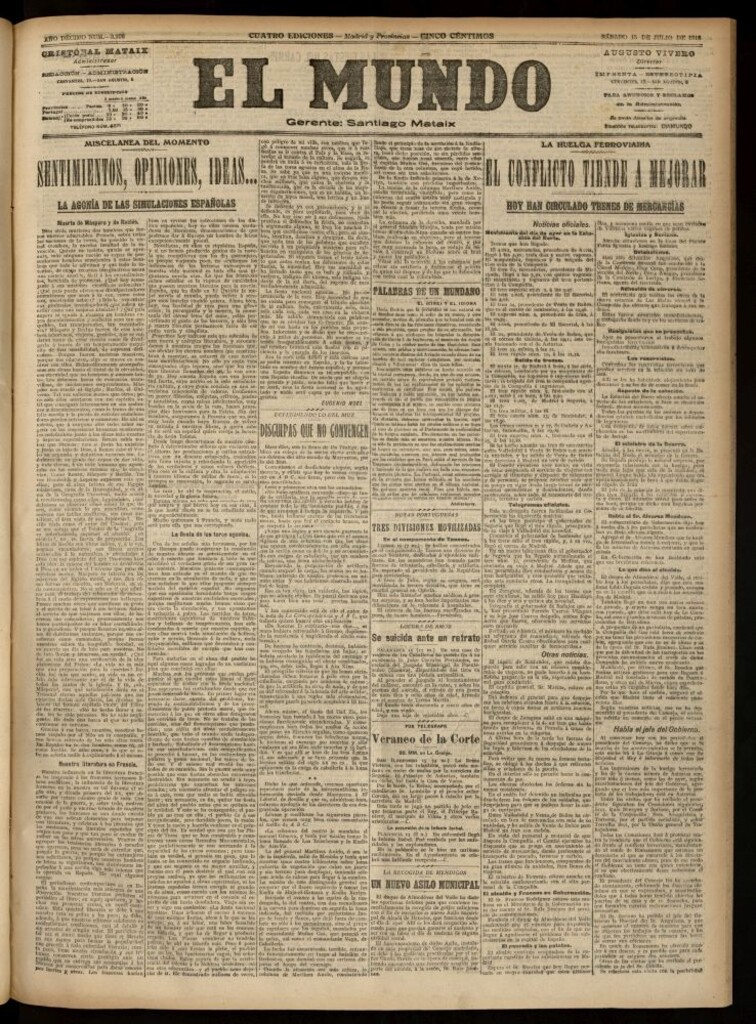 Miniatura de El Mundo del 15 de julio de 1916