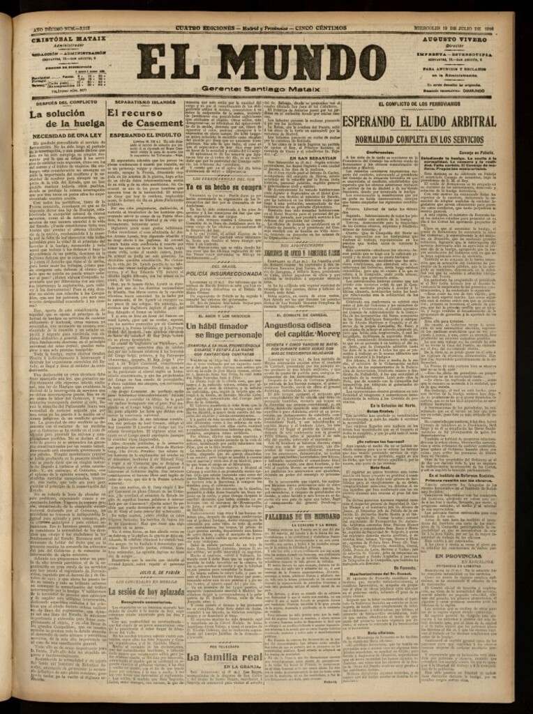 Miniatura de El Mundo del 19 de julio de 1916