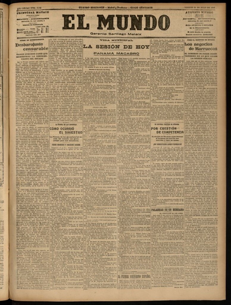 Miniatura de El Mundo del 28 de julio de 1916