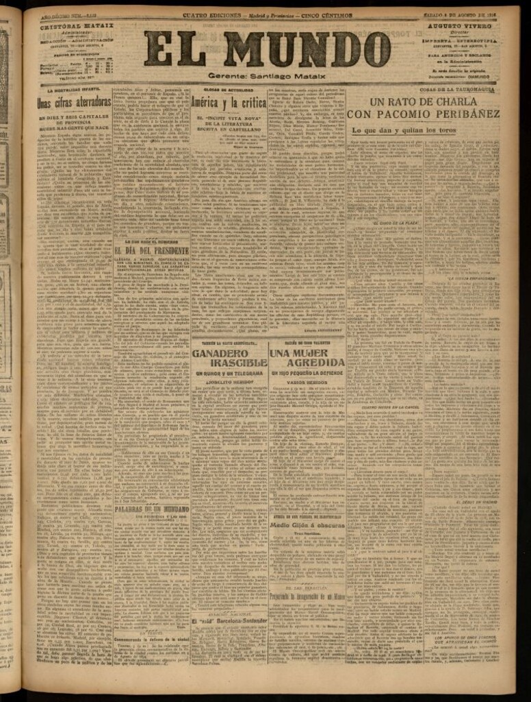 Miniatura de El Mundo del 5 de agosto de 1916