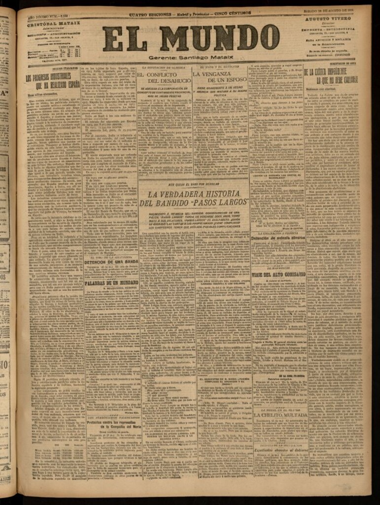 Miniatura de El Mundo del 26 de agosto de 1916