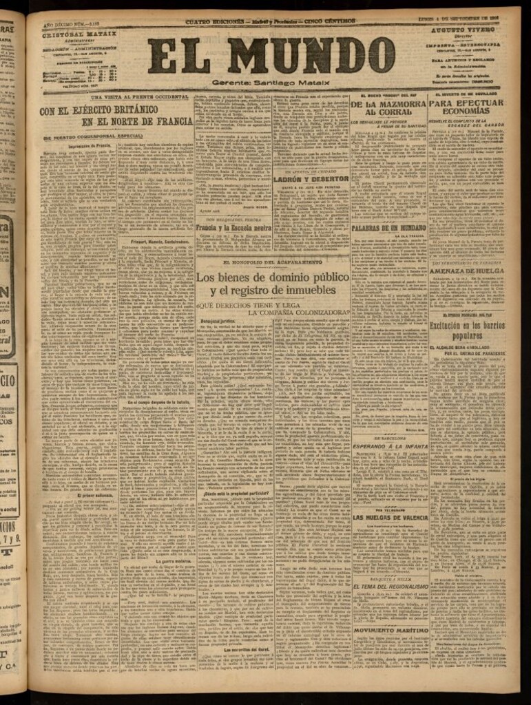 Miniatura de El Mundo del 4 de septiembre de 1916