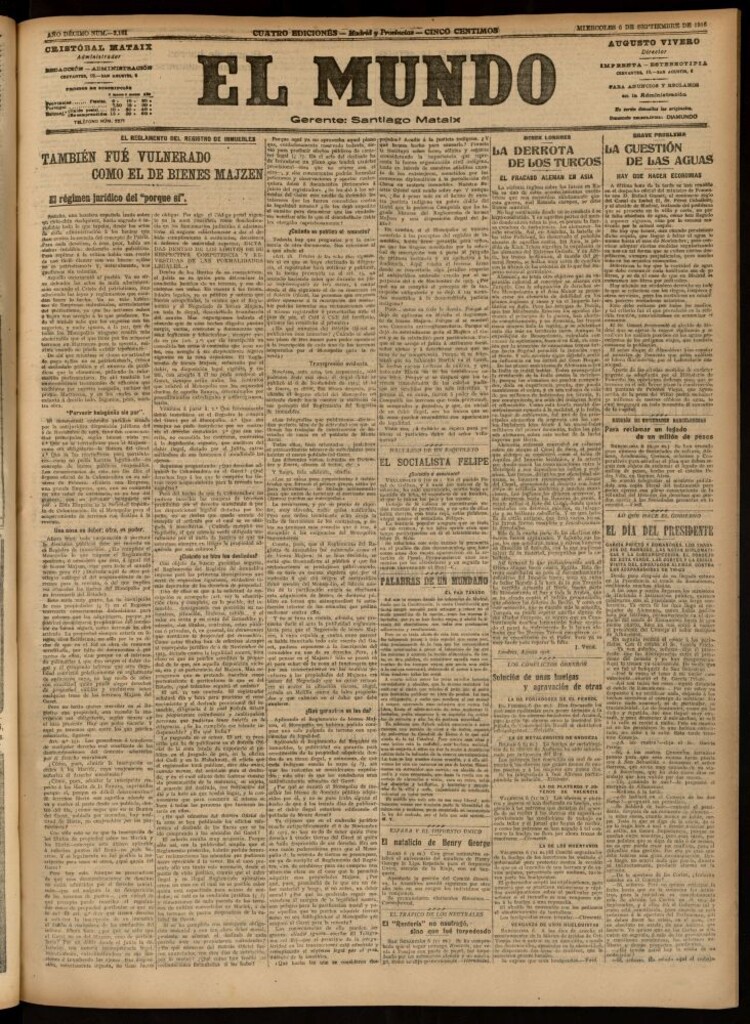 Miniatura de El Mundo del 6 de septiembre de 1916