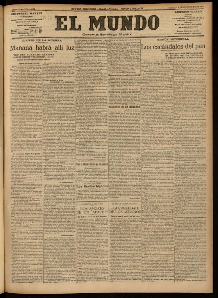 Miniatura de El Mundo del 8 de septiembre de 1916