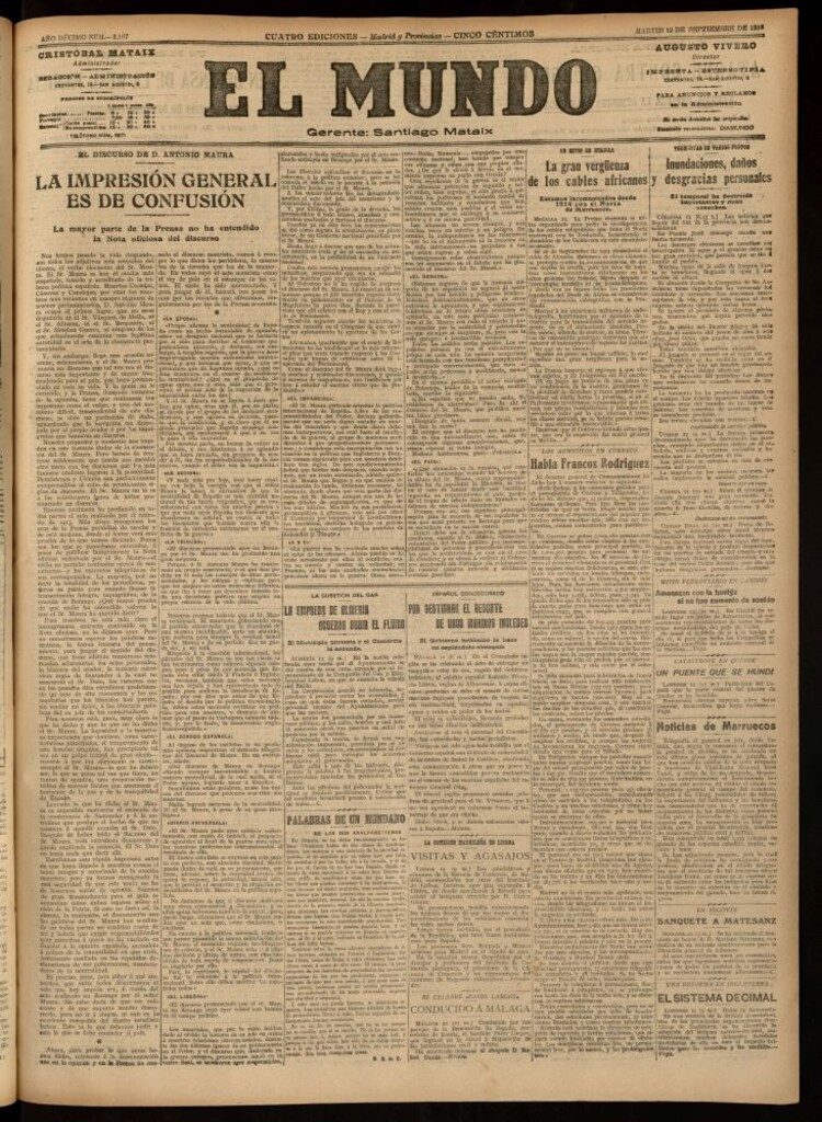 Miniatura de El Mundo del 12 de septiembre de 1916