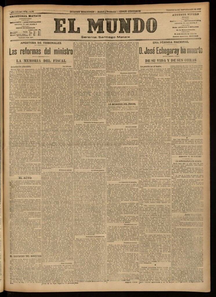 Miniatura de El Mundo del 15 de septiembre de 1916