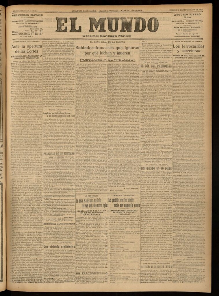 Miniatura de El Mundo del 26 de septiembre de 1916