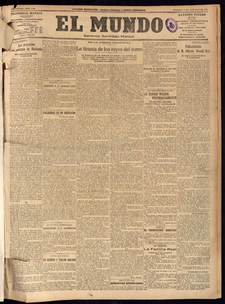 Miniatura de El Mundo del 1 de octubre de 1916