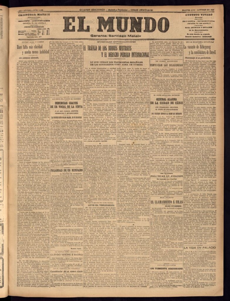 Miniatura de El Mundo del 3 de octubre de 1916
