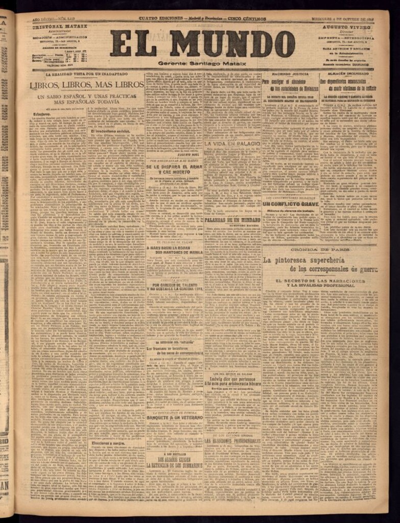 Miniatura de El Mundo del 4 de octubre de 1916