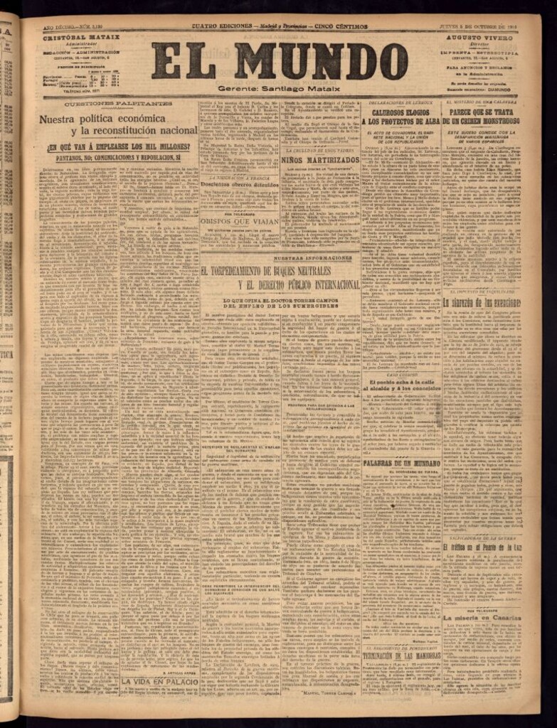 Miniatura de El Mundo del 5 de octubre de 1916