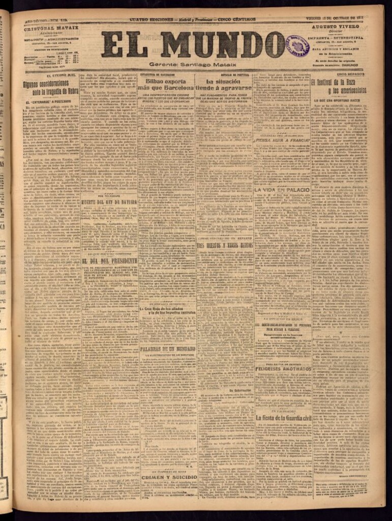 Miniatura de El Mundo del 13 de octubre de 1916