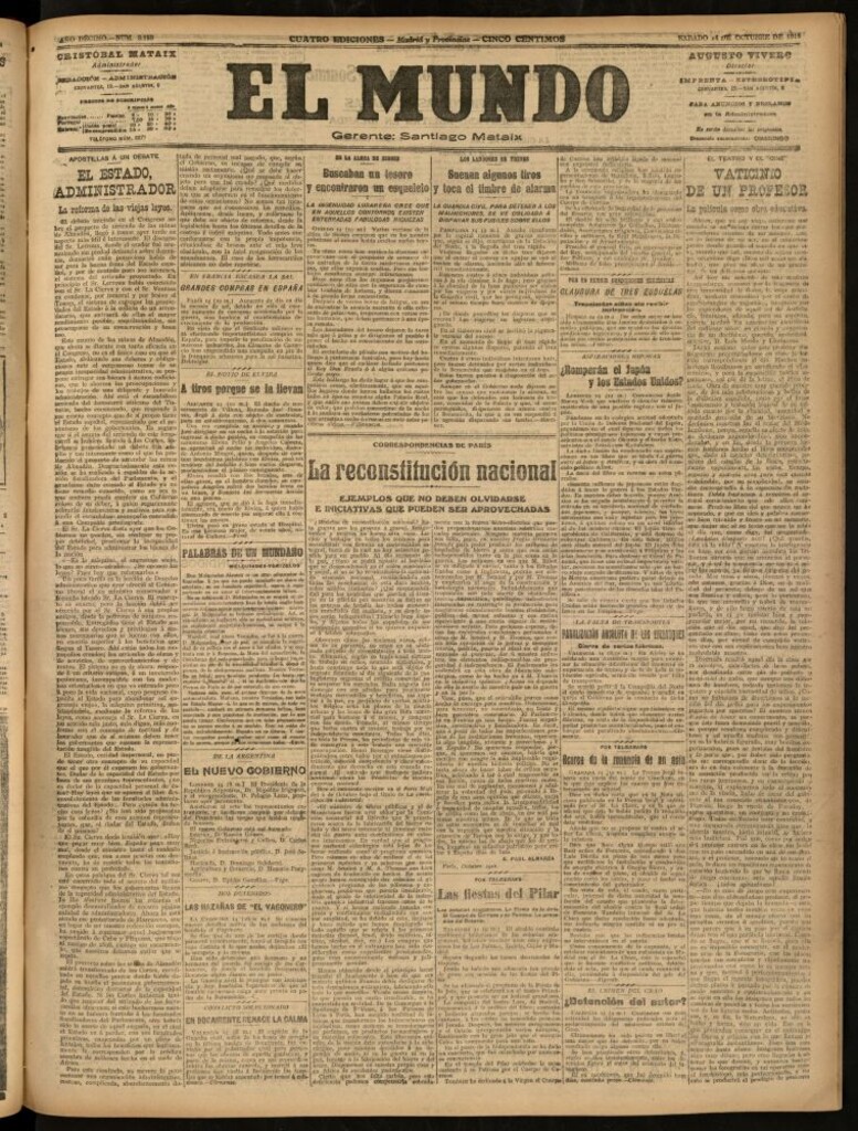 Miniatura de El Mundo del 14 de octubre de 1916