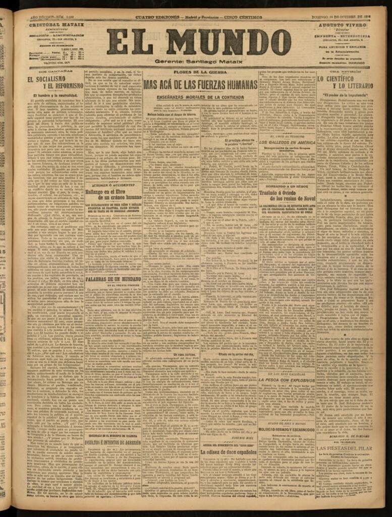 Miniatura de El Mundo del 15 de octubre de 1916