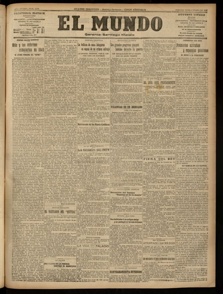 Miniatura de El Mundo del 20 de octubre de 1916