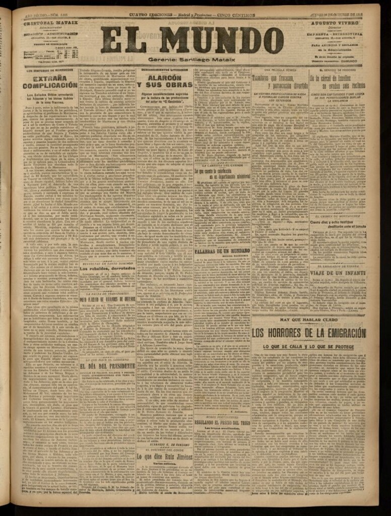 Miniatura de El Mundo del 26 de octubre de 1916
