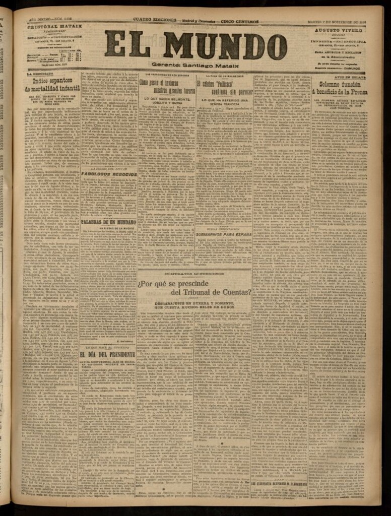 Miniatura de El Mundo del 7 de noviembre de 1916