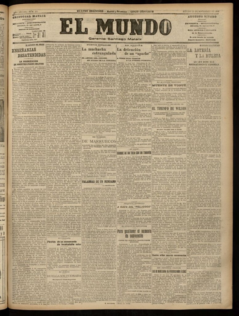Miniatura de El Mundo del 11 de noviembre de 1916