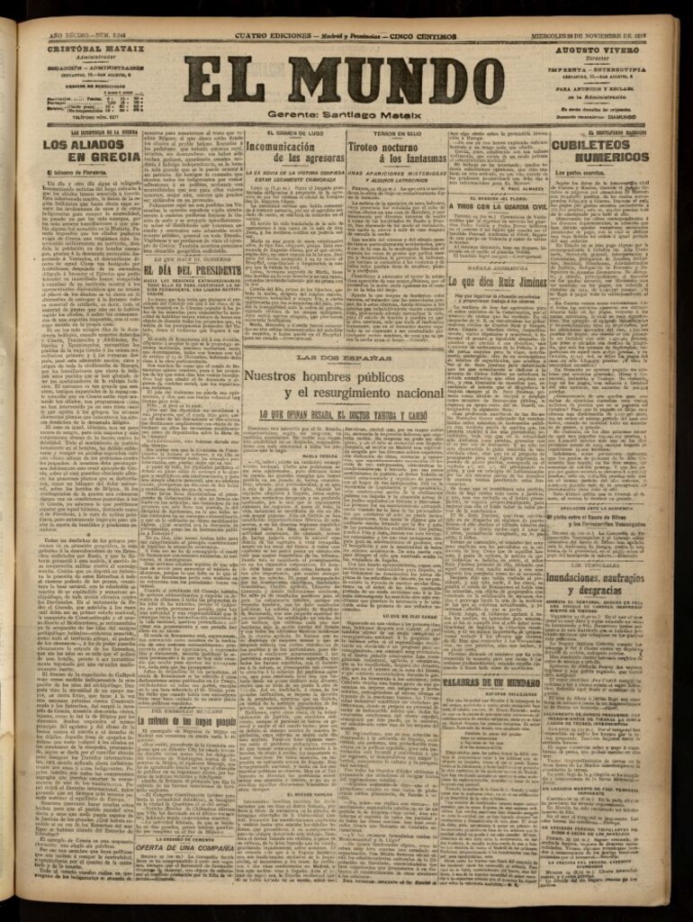 Miniatura de El Mundo del 29 de noviembre de 1916