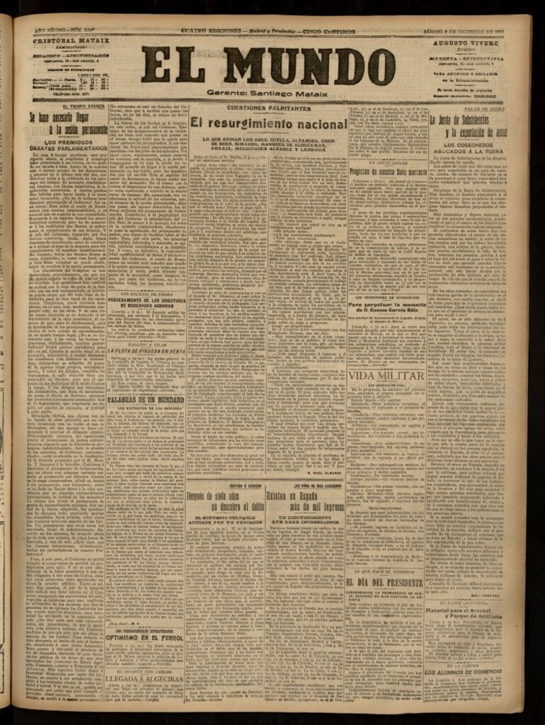 Miniatura de El Mundo del 2 de diciembre de 1916
