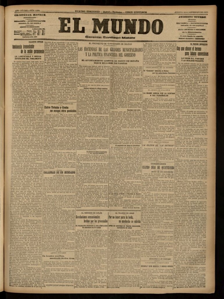 Miniatura de El Mundo del 8 de diciembre de 1916