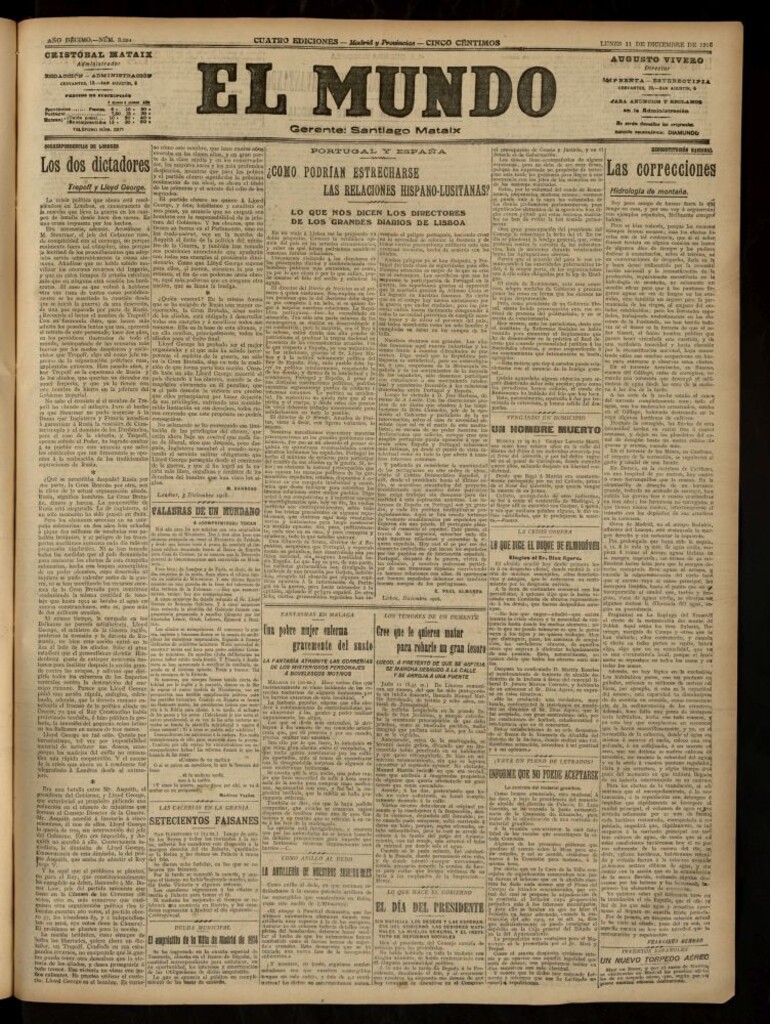 Miniatura de El Mundo del 11 de diciembre de 1916