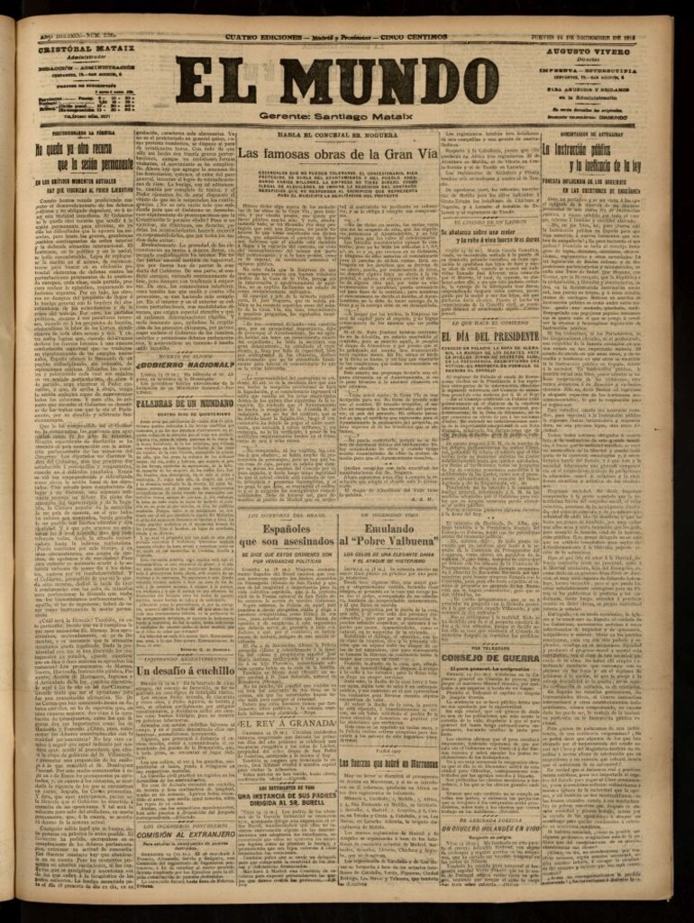Miniatura de El Mundo del 14 de diciembre de 1916