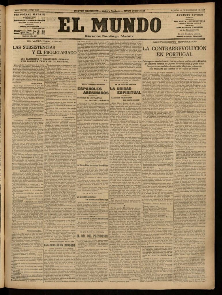 Miniatura de El Mundo del 16 de diciembre de 1916