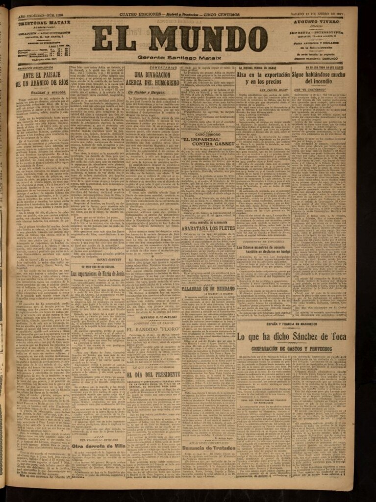 Miniatura de El Mundo del 13 de enero de 1917