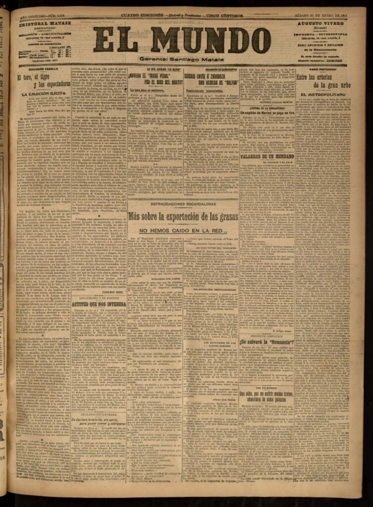 Miniatura de El Mundo del 20 de enero de 1917