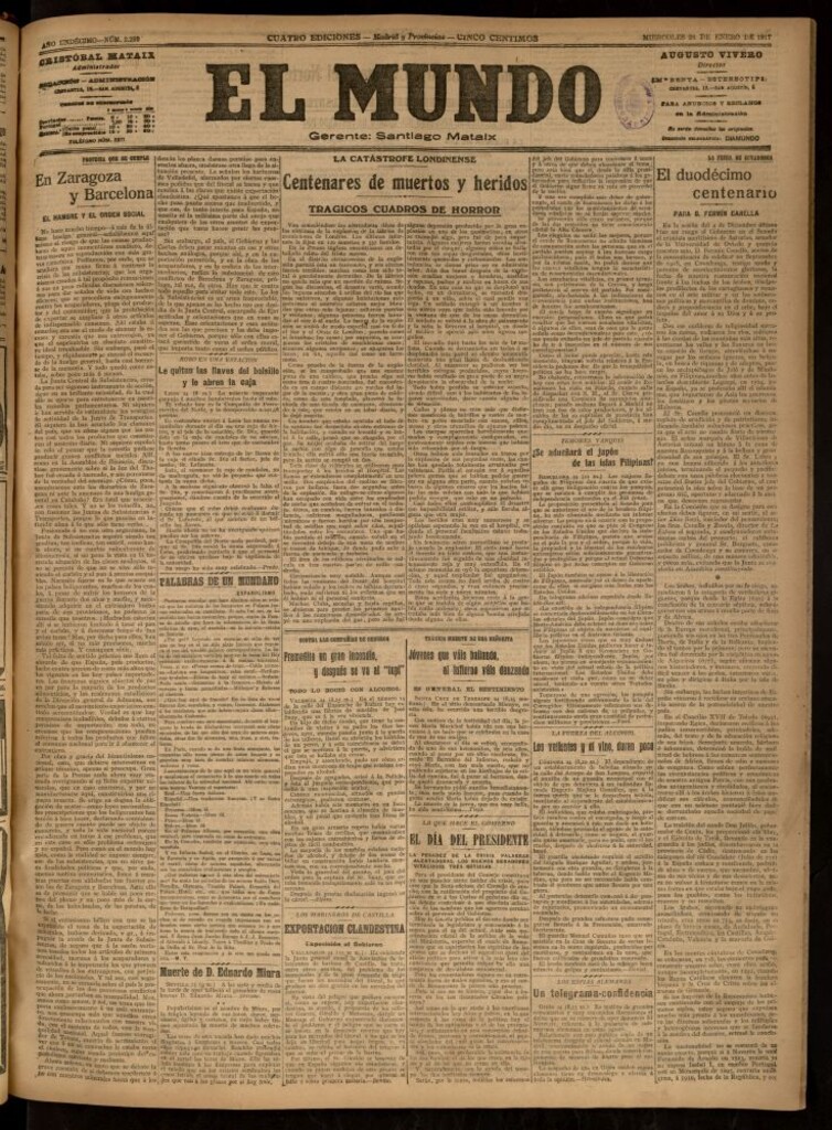 Miniatura de El Mundo del 24 de enero de 1917