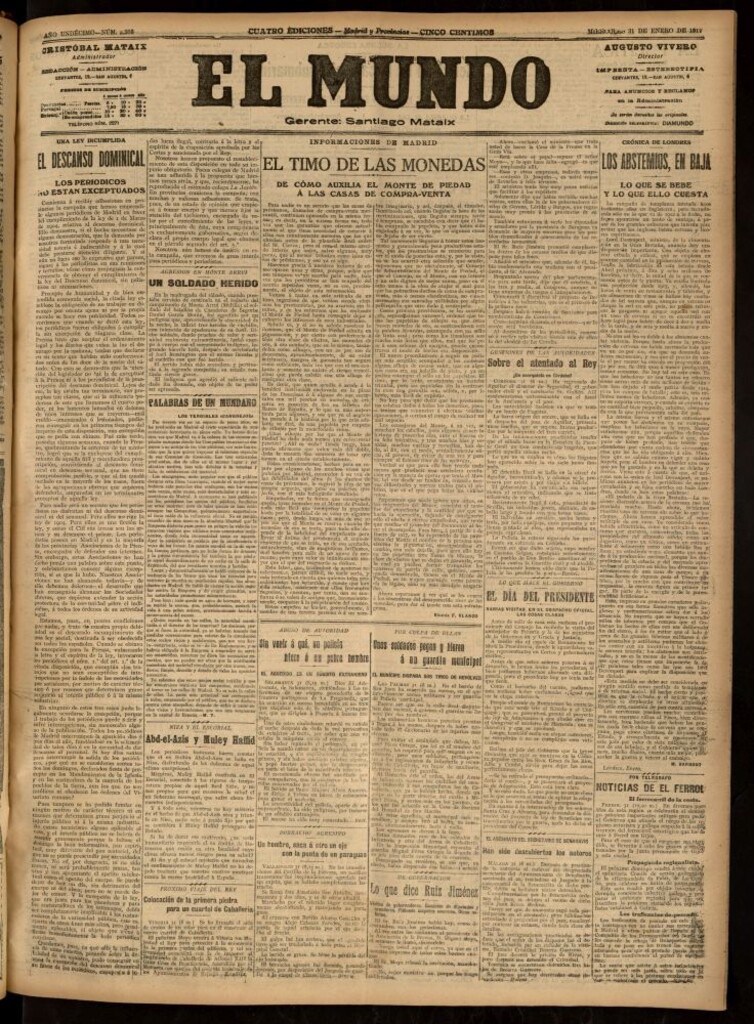 Miniatura de El Mundo del 31 de enero de 1917