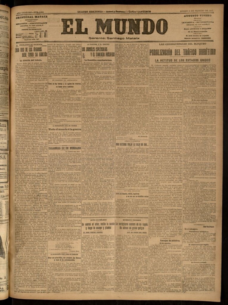 Miniatura de El Mundo del 3 de febrero de 1917