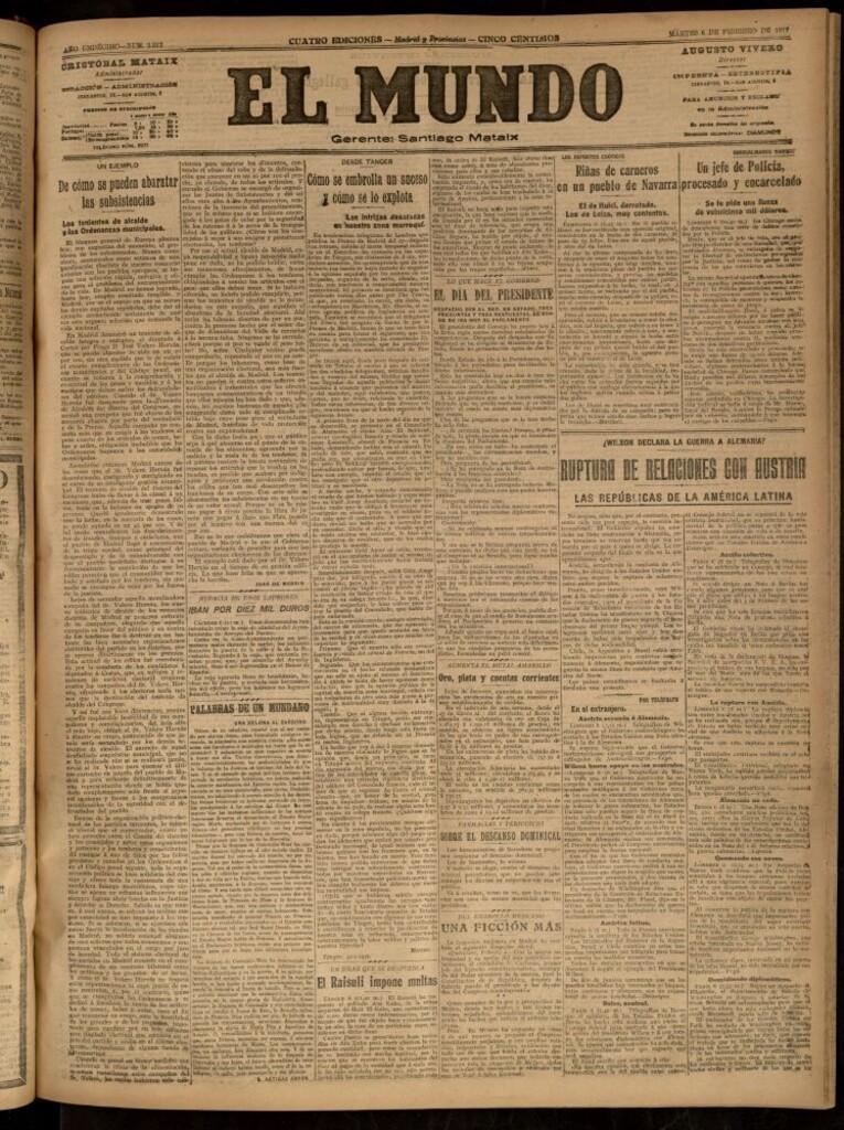 Miniatura de El Mundo del 6 de febrero de 1917