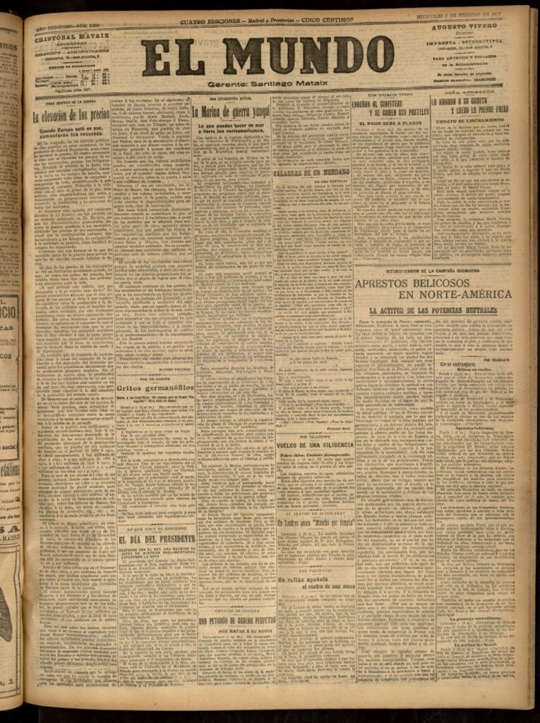 Miniatura de El Mundo del 7 de febrero de 1917