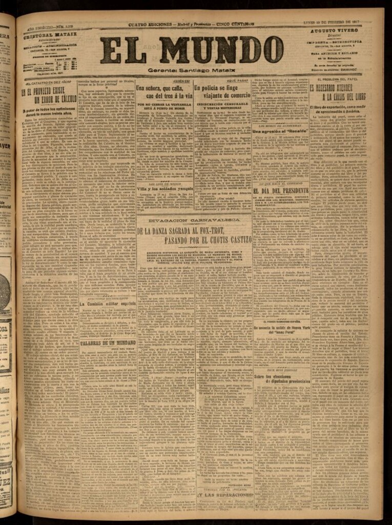Miniatura de El Mundo del 19 de febrero de 1917