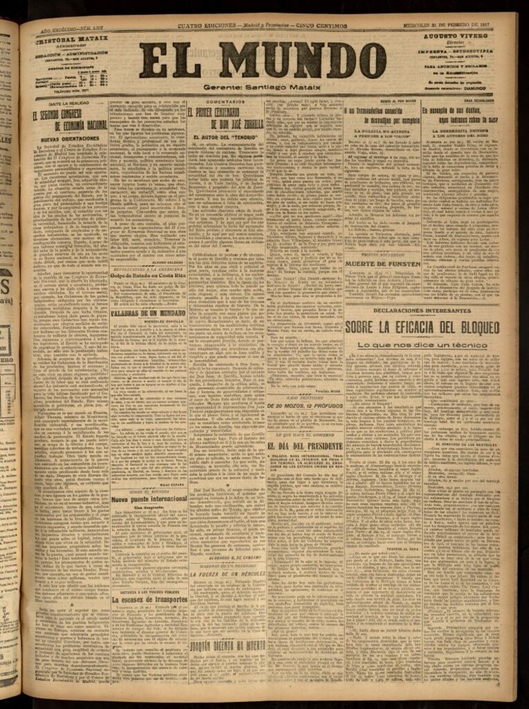 Miniatura de El Mundo del 21 de febrero de 1917