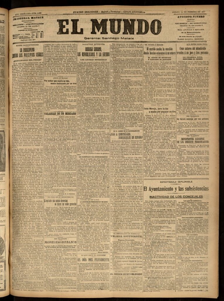Miniatura de El Mundo del 24 de febrero de 1917