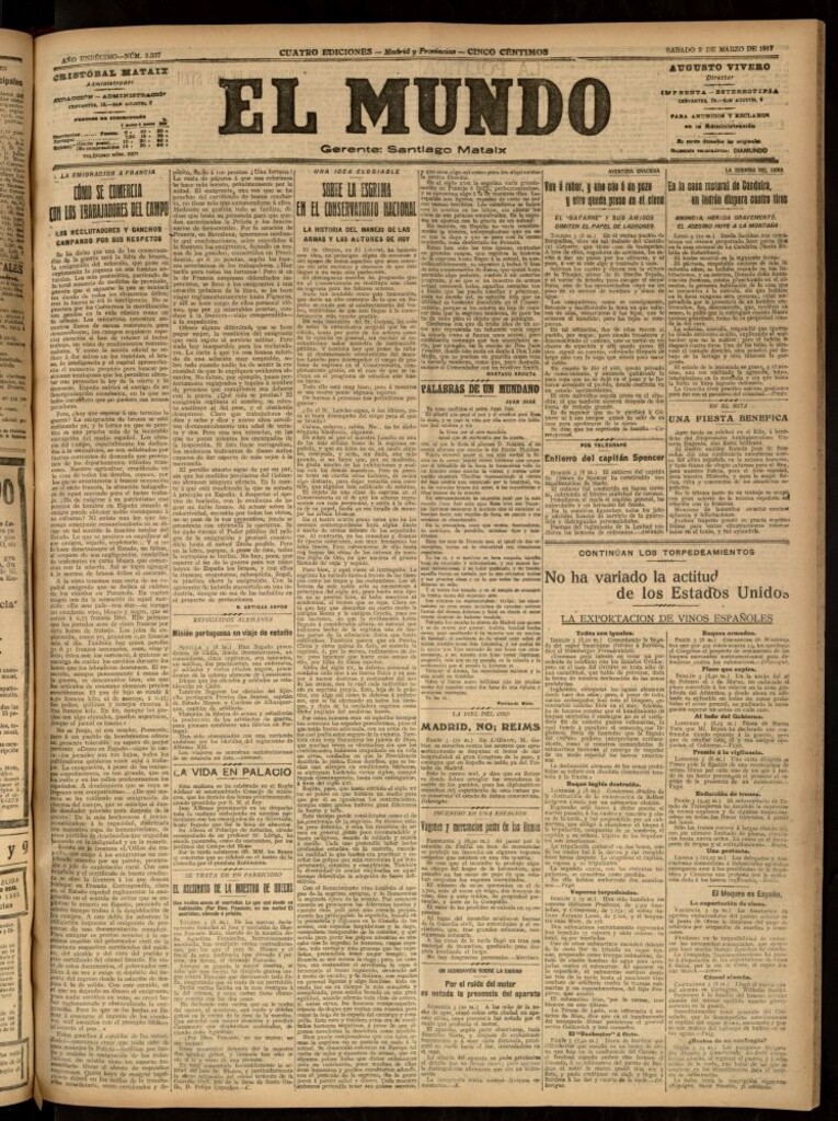 Miniatura de El Mundo del 3 de marzo de 1917